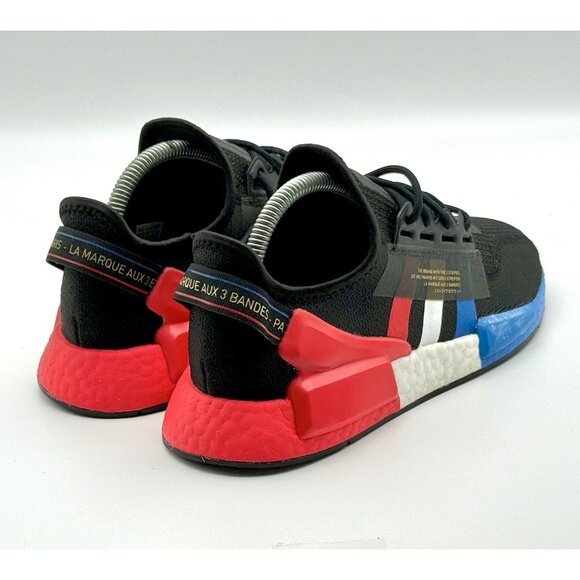 Adidas NMD R1 V2 Black/Red/Blue “Paris” Model FY2070 Men's Size 7 Pre Owned VGC! - Picture 4 of 11